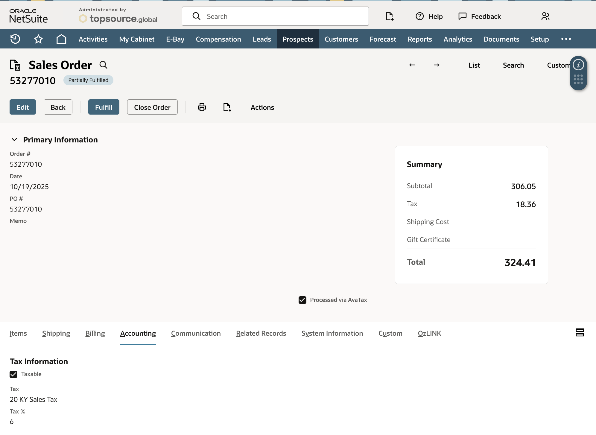 Tax Management Automation | NetSuite ↔ Avalara Integration