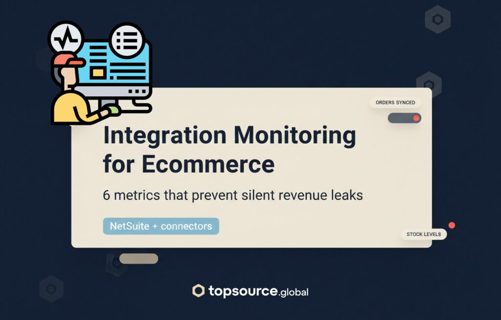 Hero image for integration monitoring for ecommerce with six key metrics
