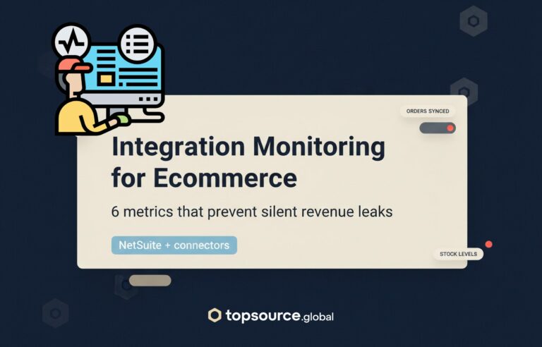 Hero image for integration monitoring for ecommerce with six key metrics